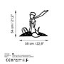 Wallity The Little Prince 3 Escultura de Pared de Metal Negra